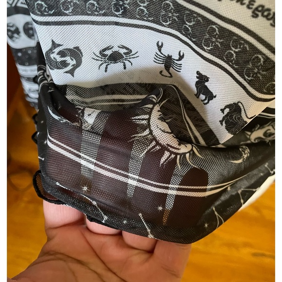 Dolls Kill Sheer Horoscopez Long Sleeve Cropped Shirt - Picture 3 of 5